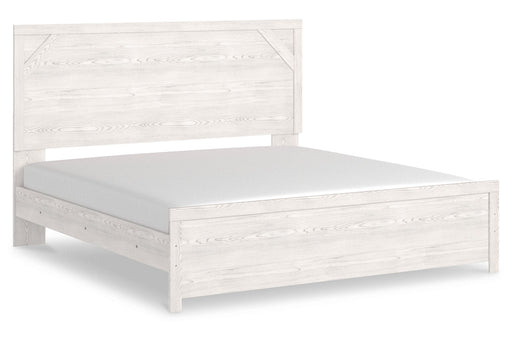 Gerridan White/Gray King Panel Bed - Gate FurnitureKing Bed
