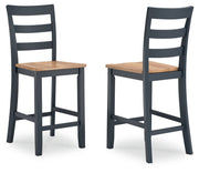 Gesthaven Counter Height Dining Table and 2 Barstools in Natural/Blue - PKG019462