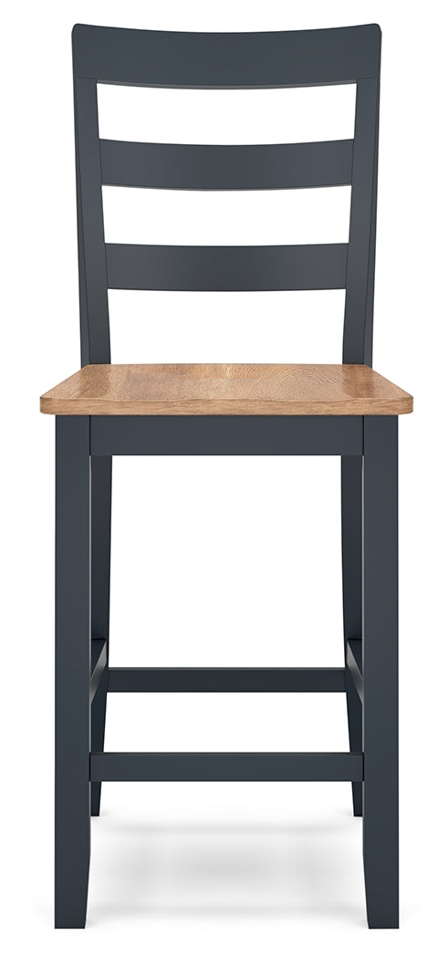 Gesthaven Counter Height Dining Table and 2 Barstools in Natural/Blue - PKG019462