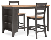 Gesthaven Counter Height Dining Table and 2 Barstools in Natural/Brown - PKG019454