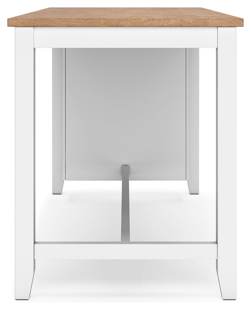 Gesthaven Counter Height Dining Table and 2 Barstools in Natural/White - PKG019458