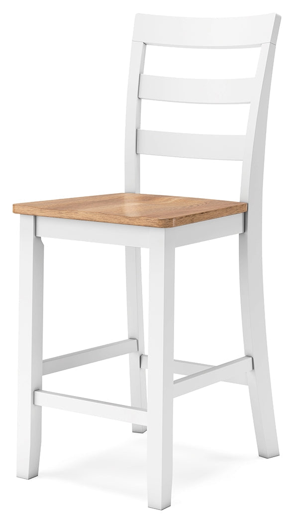 Gesthaven Counter Height Dining Table and 2 Barstools in Natural/White - PKG019458