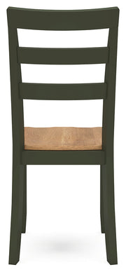 Gesthaven Dining Table and 2 Chairs in Natural/Green - PKG019468