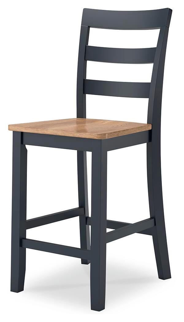 Gesthaven Natural/Blue Counter Height Barstool (Set of 2) - D399-124X2