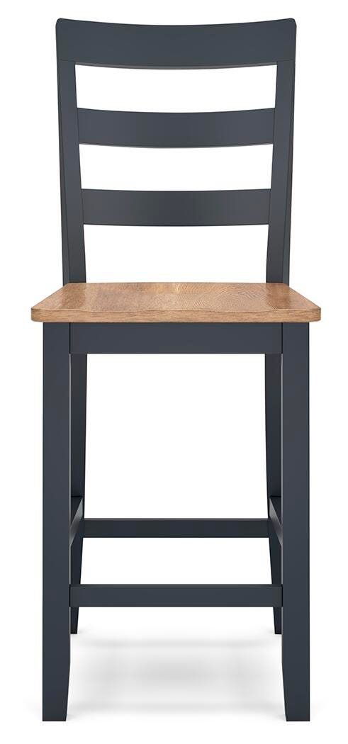 Gesthaven Natural/Blue Counter Height Barstool (Set of 2) - D399-124X2