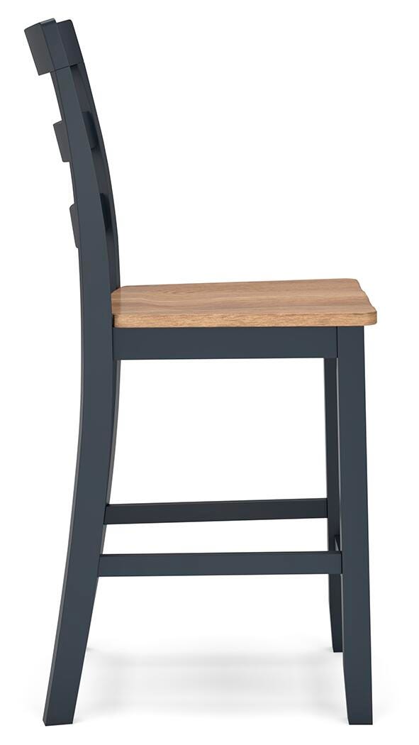 Gesthaven Natural/Blue Counter Height Barstool (Set of 2) - D399-124X2