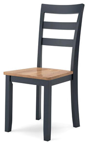 Gesthaven Natural/Blue Dining Chair (Set of 2) - D399-01X2