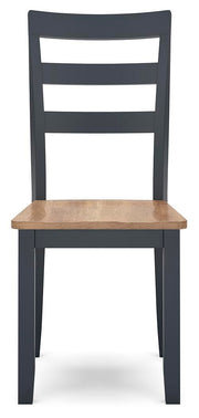 Gesthaven Natural/Blue Dining Chair (Set of 2) - D399-01X2