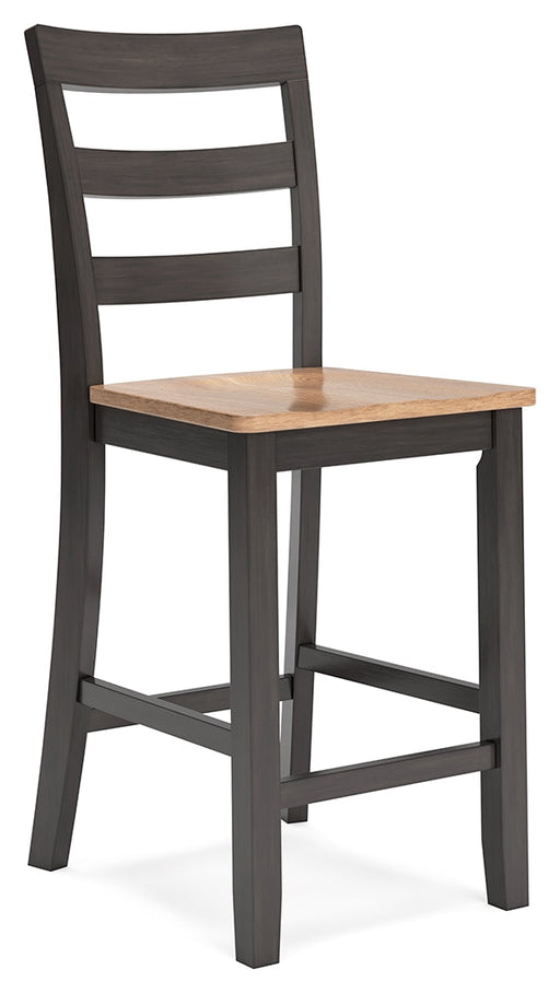 Gesthaven Natural/Brown Counter Height Barstool, Set of 2 - D396-124
