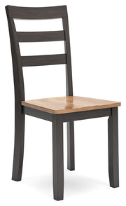 Gesthaven Natural/Brown Dining Chair, Set of 2 - D396-01