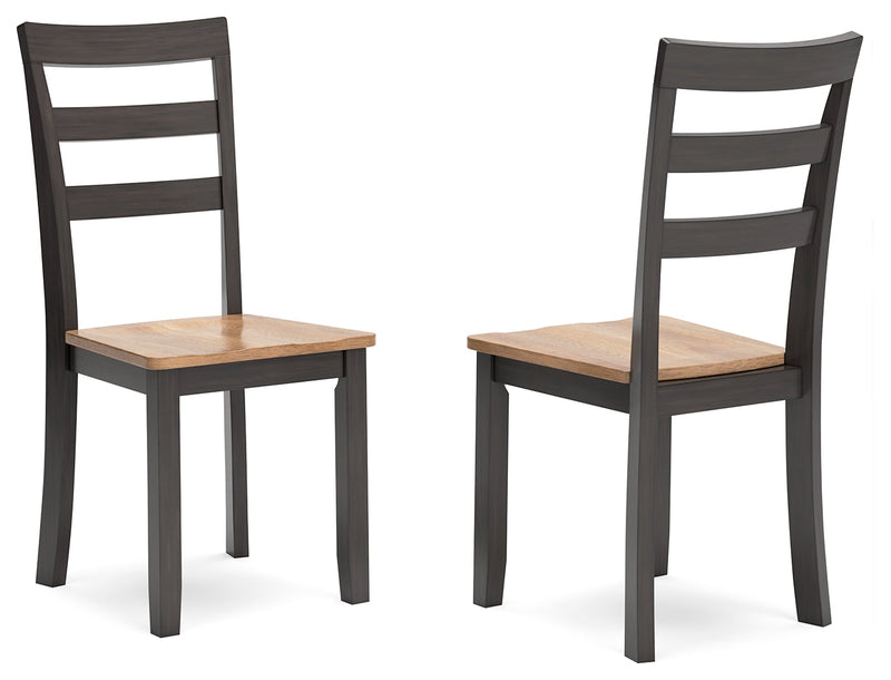 Gesthaven Natural/Brown Dining Chair, Set of 2 - D396-01