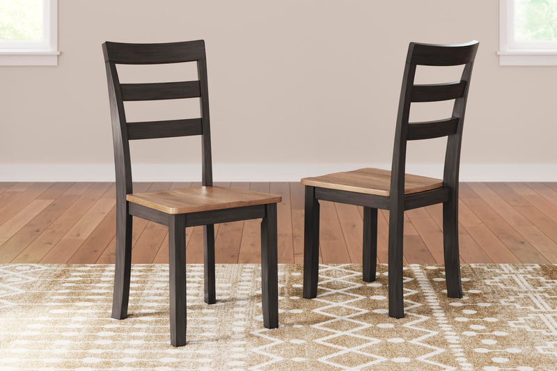 Gesthaven Natural/Brown Dining Chair (Set of 2) - D396-01X2
