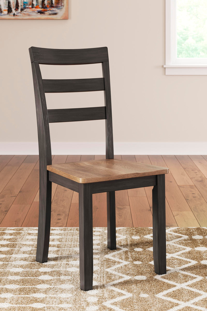 Gesthaven Natural/Brown Dining Chair (Set of 2) - D396-01X2