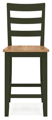 Gesthaven Natural/Green Counter Height Barstool (Set of 2) - D401-124X2