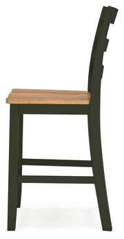 Gesthaven Natural/Green Counter Height Barstool (Set of 2) - D401-124X2