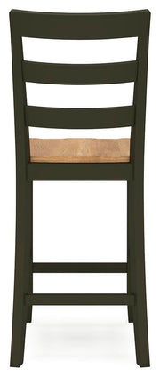 Gesthaven Natural/Green Counter Height Barstool (Set of 2) - D401-124X2