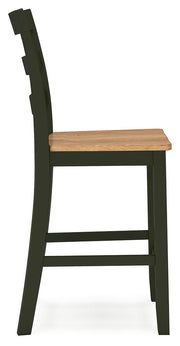 Gesthaven Natural/Green Counter Height Barstool (Set of 2) - D401-124X2