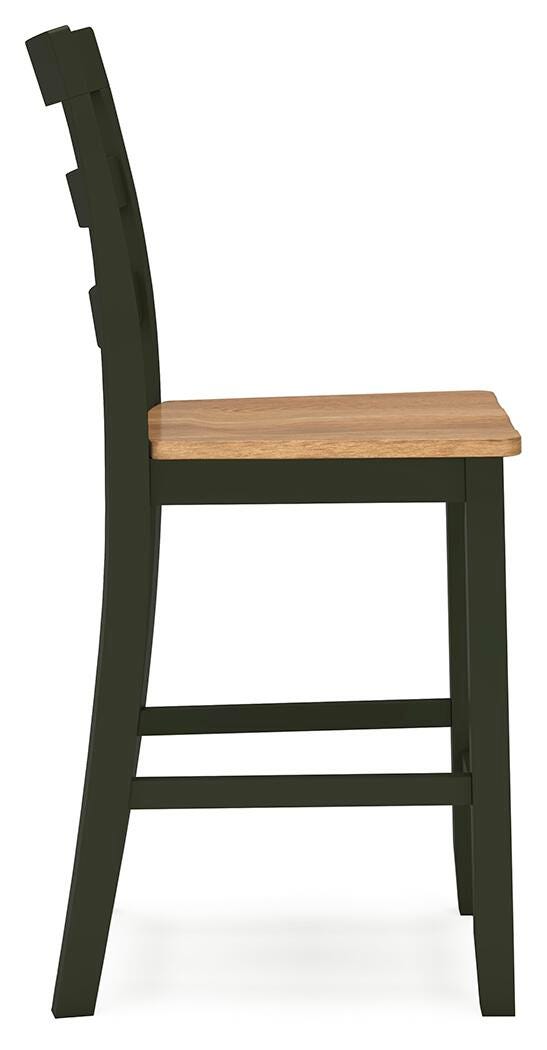Gesthaven Natural/Green Counter Height Barstool (Set of 2) - D401-124X2
