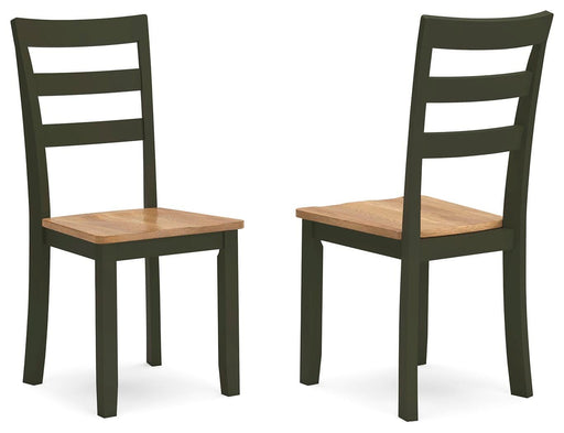 Gesthaven Natural/Green Dining Chair (Set of 2) - D401-01X2