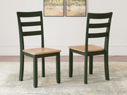 Gesthaven Natural/Green Dining Chair (Set of 2) - D401-01X2
