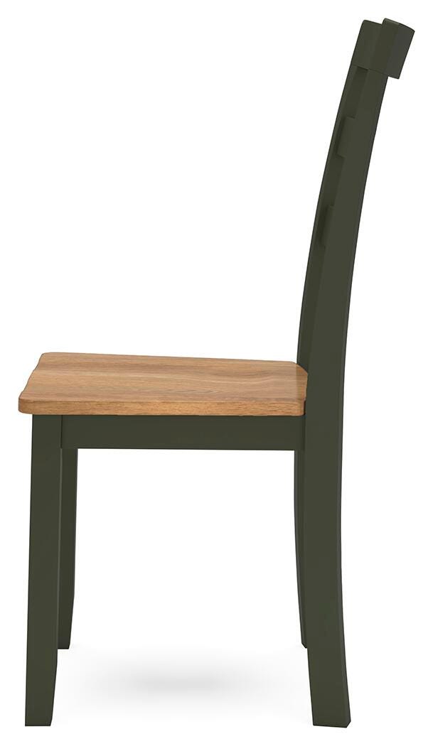 Gesthaven Natural/Green Dining Chair (Set of 2) - D401-01X2