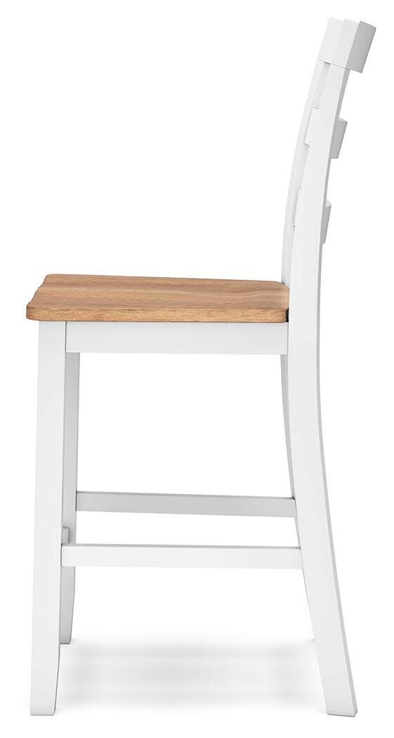 Gesthaven Natural/White Counter Height Barstool (Set of 2) - D398-124X2
