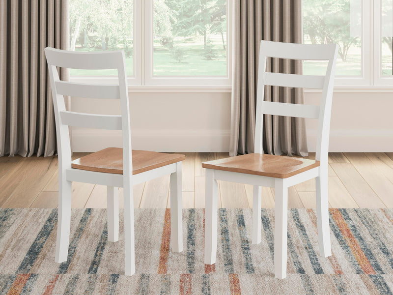 Gesthaven Natural/White Dining Chair (Set of 2) - D398-01X2