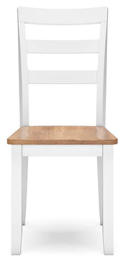 Gesthaven Natural/White Dining Chair (Set of 2) - D398-01X2