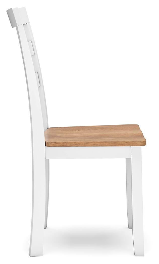 Gesthaven Natural/White Dining Chair (Set of 2) - D398-01X2