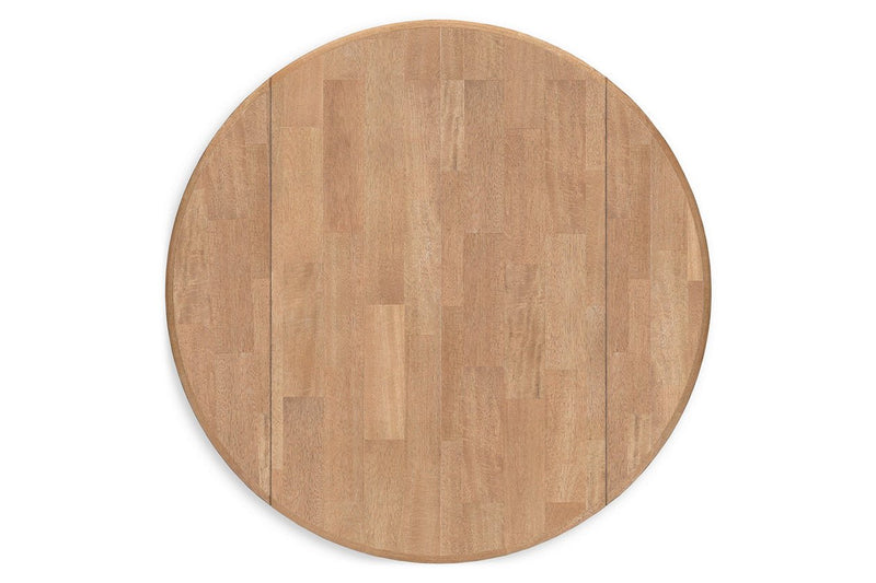 Gesthaven Natural/Blue Dining Table and 2 Chairs - Gate FurnitureDining Room Set