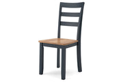 Gesthaven Natural/Blue Dining Table and 2 Chairs - Gate FurnitureDining Room Set