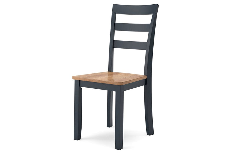 Gesthaven Natural/Blue Dining Table and 2 Chairs - Gate FurnitureDining Room Set