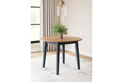 Gesthaven Natural/Blue Dining Table and 2 Chairs - Gate FurnitureDining Room Set