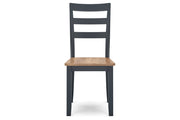 Gesthaven Natural/Blue Dining Table and 2 Chairs - Gate FurnitureDining Room Set