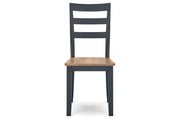 Gesthaven Natural/Blue Dining Table and 2 Chairs - Gate FurnitureDining Room Set
