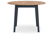 Gesthaven Natural/Blue Dining Table and 2 Chairs - Gate FurnitureDining Room Set