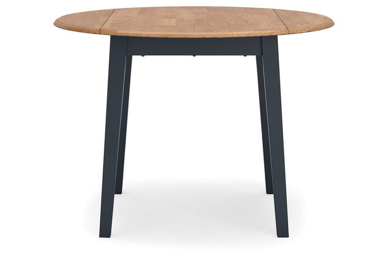 Gesthaven Natural/Blue Dining Table and 2 Chairs - Gate FurnitureDining Room Set
