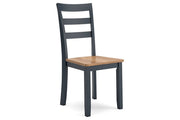 Gesthaven Natural/Blue Dining Table and 4 Chairs - Gate FurnitureDining Room Set