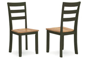 Gesthaven Natural/Green Dining Table and 4 Chairs - Gate FurnitureDining Room Set