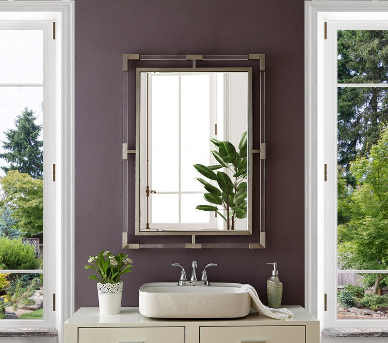 Ghost Acrylic And Metal Frame Mirror in Chrome - 452-M