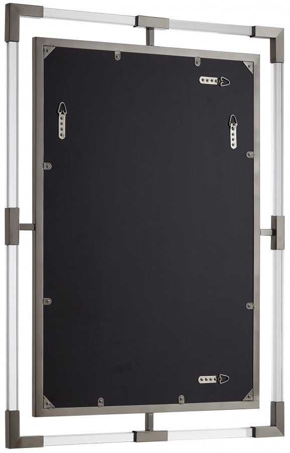 Ghost Acrylic And Metal Frame Mirror in Chrome - 452-M