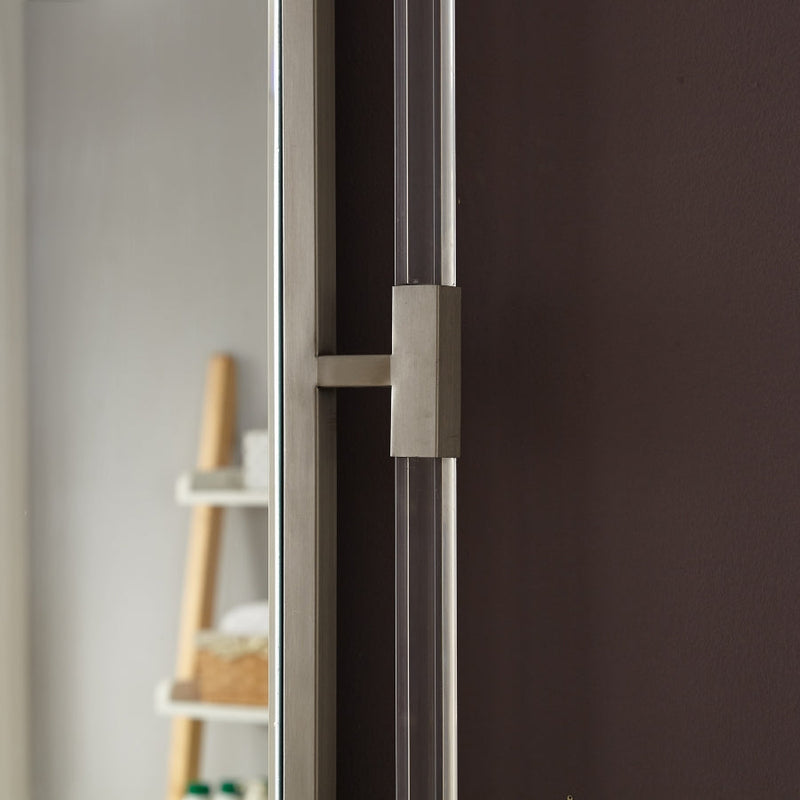 Ghost Acrylic And Metal Frame Mirror in Chrome - 452-M