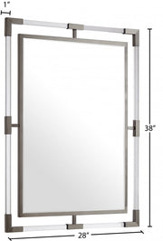 Ghost Acrylic And Metal Frame Mirror in Chrome - 452-M