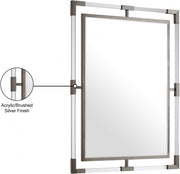 Ghost Acrylic And Metal Frame Mirror in Chrome - 452-M
