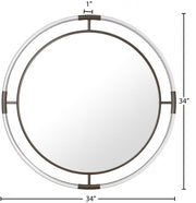 Ghost Acrylic And Metal Frame Mirror in Chrome - 454-M