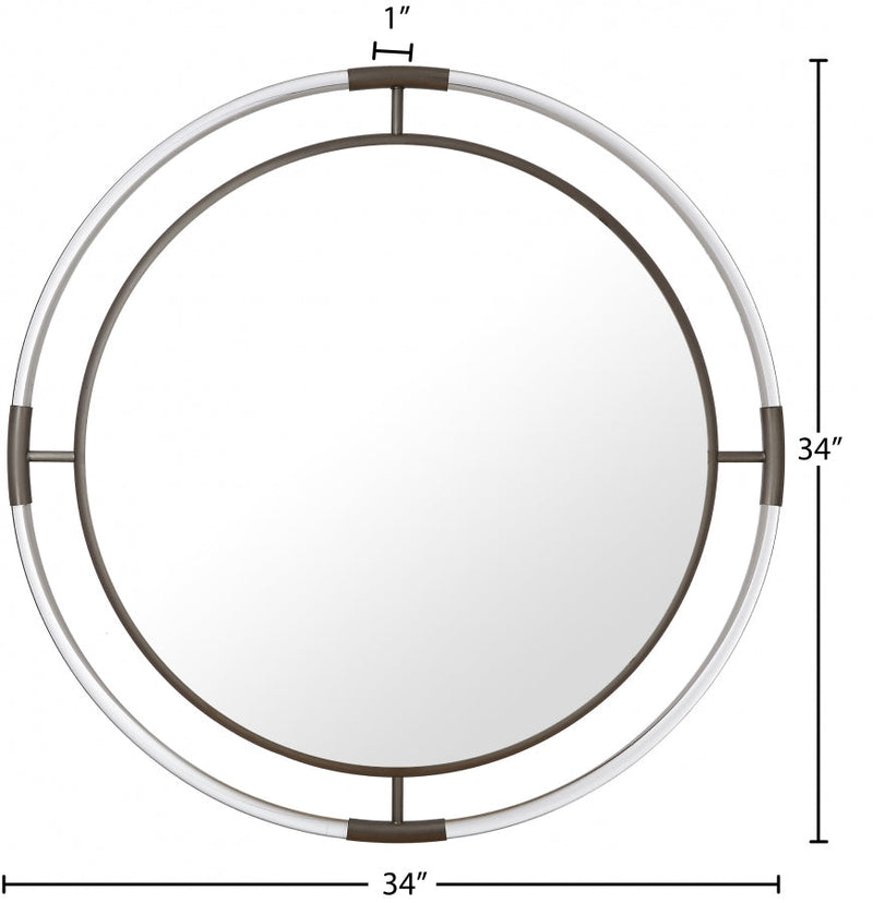 Ghost Acrylic And Metal Frame Mirror in Chrome - 454-M