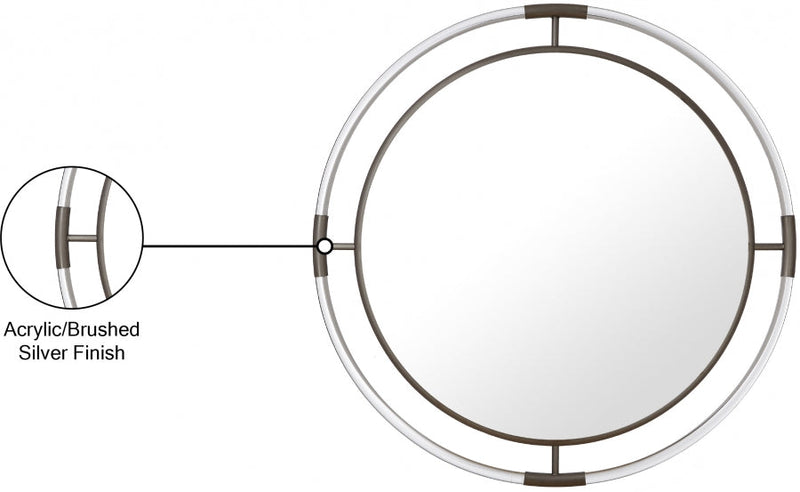 Ghost Acrylic And Metal Frame Mirror in Chrome - 454-M