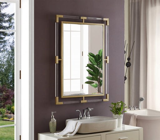 Ghost Acrylic And Metal Frame Mirror in Gold - 451-M