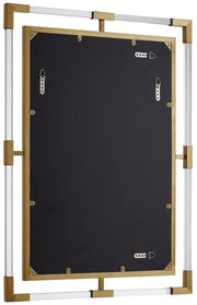 Ghost Acrylic And Metal Frame Mirror in Gold - 451-M