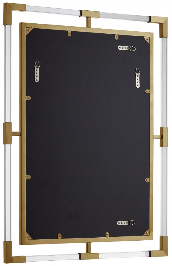 Ghost Acrylic And Metal Frame Mirror in Gold - 451-M